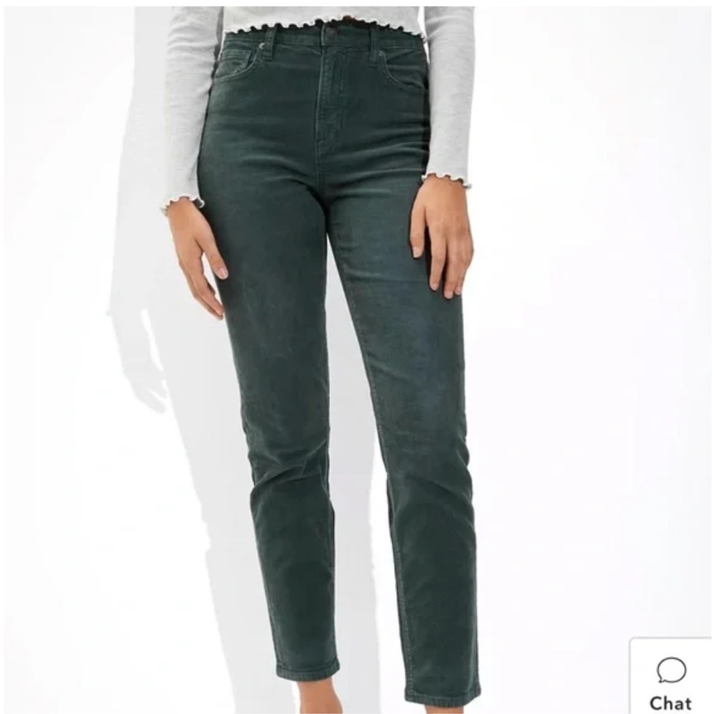 AE STRETCH CORDUROY MOM STRAIGHT PANT